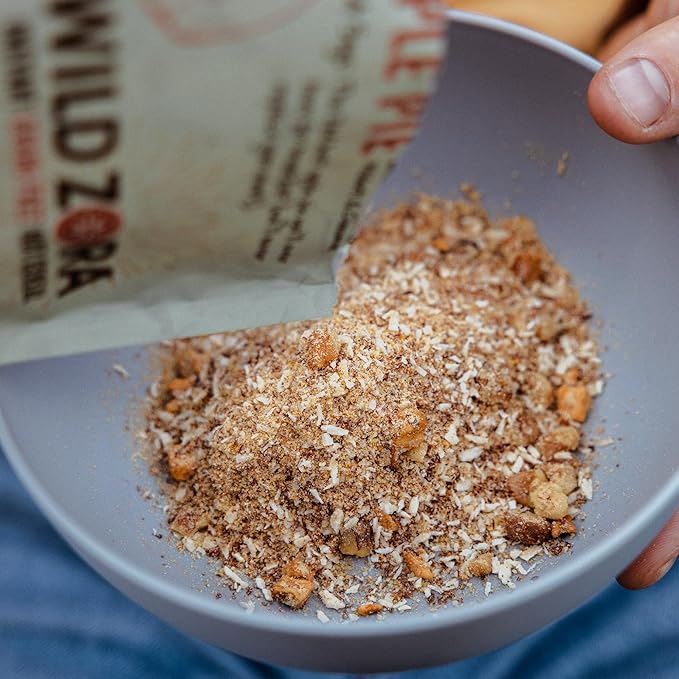 Wild Zora Instant Grain-Free Hot Cereal - Tasty Paleo Friendly Cereals, Instant Hot Meal, Breakfast to Go, Oatmeal Substitute, No Added Sugar, Grain, Dairy, or Soy, Gluten Free, 5-Pack Variety
