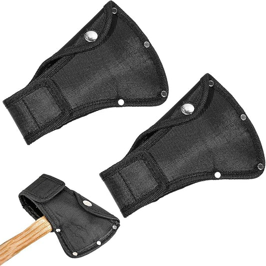 2 Pack Axe Cover,Hatchet Sheath 6.3 X 4.2 in, Nylon Axes Head Covers,Snap Axe Head Cover,Hatchets Edge Protector for Outdoor Hiking Work Camping Blade Protection,Black
