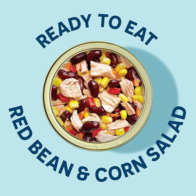 Wild Planet Ready-to-Eat Wild Tuna, Bean & Corn Salad with Organic Sweetcorn, Red Peppers and Carrots, 5.6oz (Pack of 12)