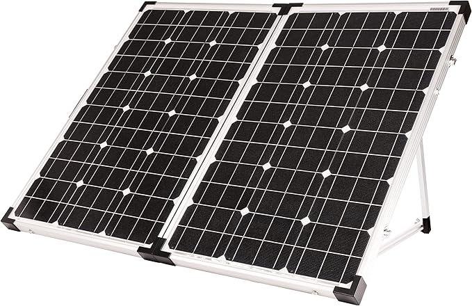 Go Power! GP-PSK-130 130W Portable Folding Solar Panel Kit with 10 Amp Solar Controller, Great for RV and Camping, Includes Controller, Battery Clamps, SAE Solar Plug Adapter, Ring Terminal Connectors