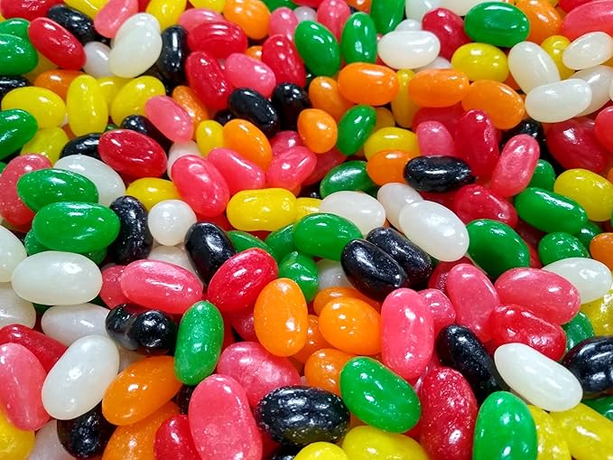 Jumbo Assorted Spiced Jelly Beans - 1 lb of Fresh Delicious Extra Large Licorice Sassafras Peppermint Clove Cinnamon Spearmint Jelly Beans
