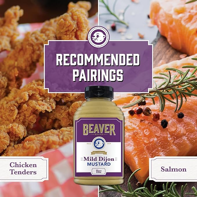 Beaver Mild Dijon Mustard, 11 oz squeeze bottle