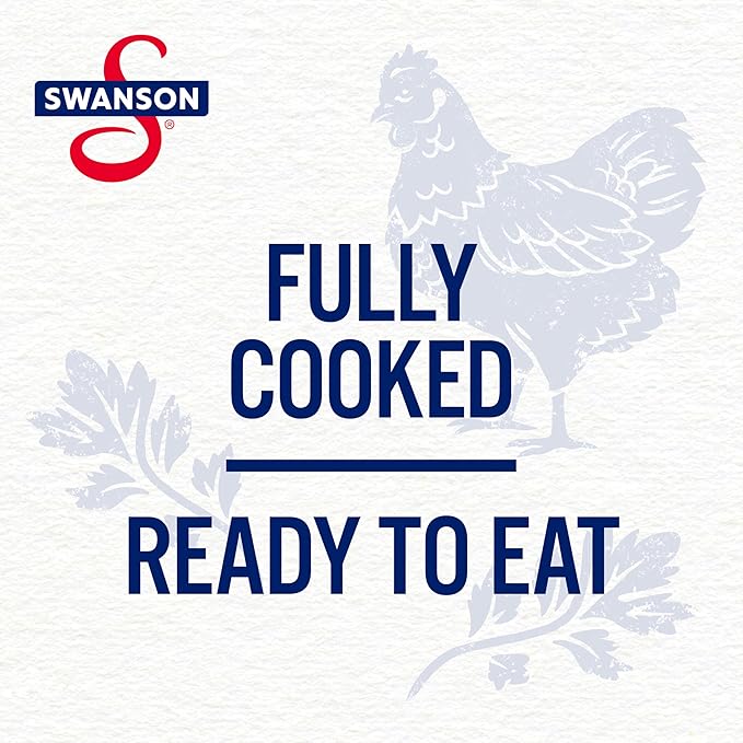 Swanson White Premium Chunk Canned Chicken Breast in Water, Fully Cooked Chicken, 4.5 OZ Can