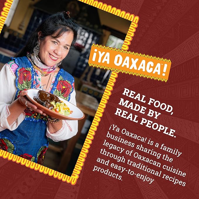Ya Oaxaca - Mole Sauce - Rojo - Bold Spice - Blend of Smoked & Dried Chiles, Spices, House Made Chocolate - Vegan, Non-GMO, Gluten Free - Great on Enchiladas, Tacos, Nachos, Tortillas - 12oz (3pk)