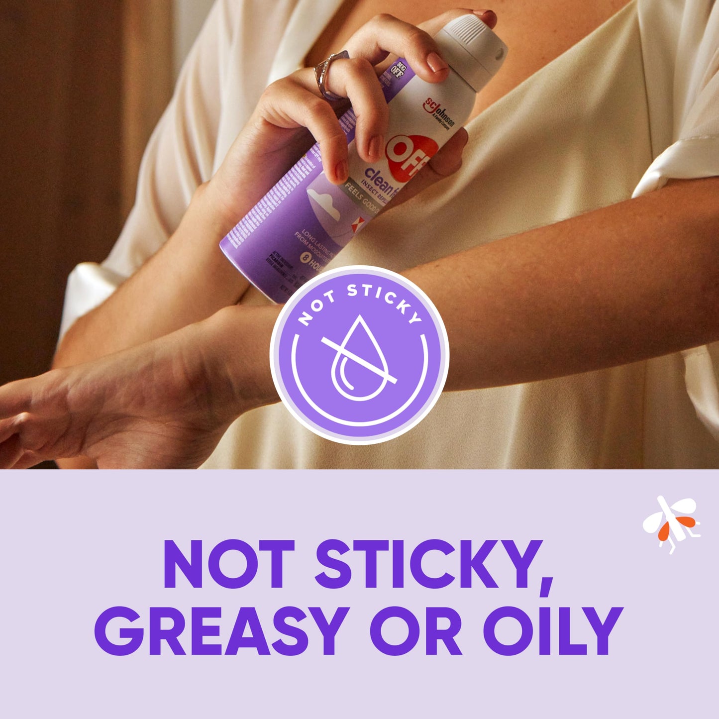 OFF! Clean Feel Insect Repellent Aerosol with 20% Picaridin - Long-Lasting DEET-Free Protection