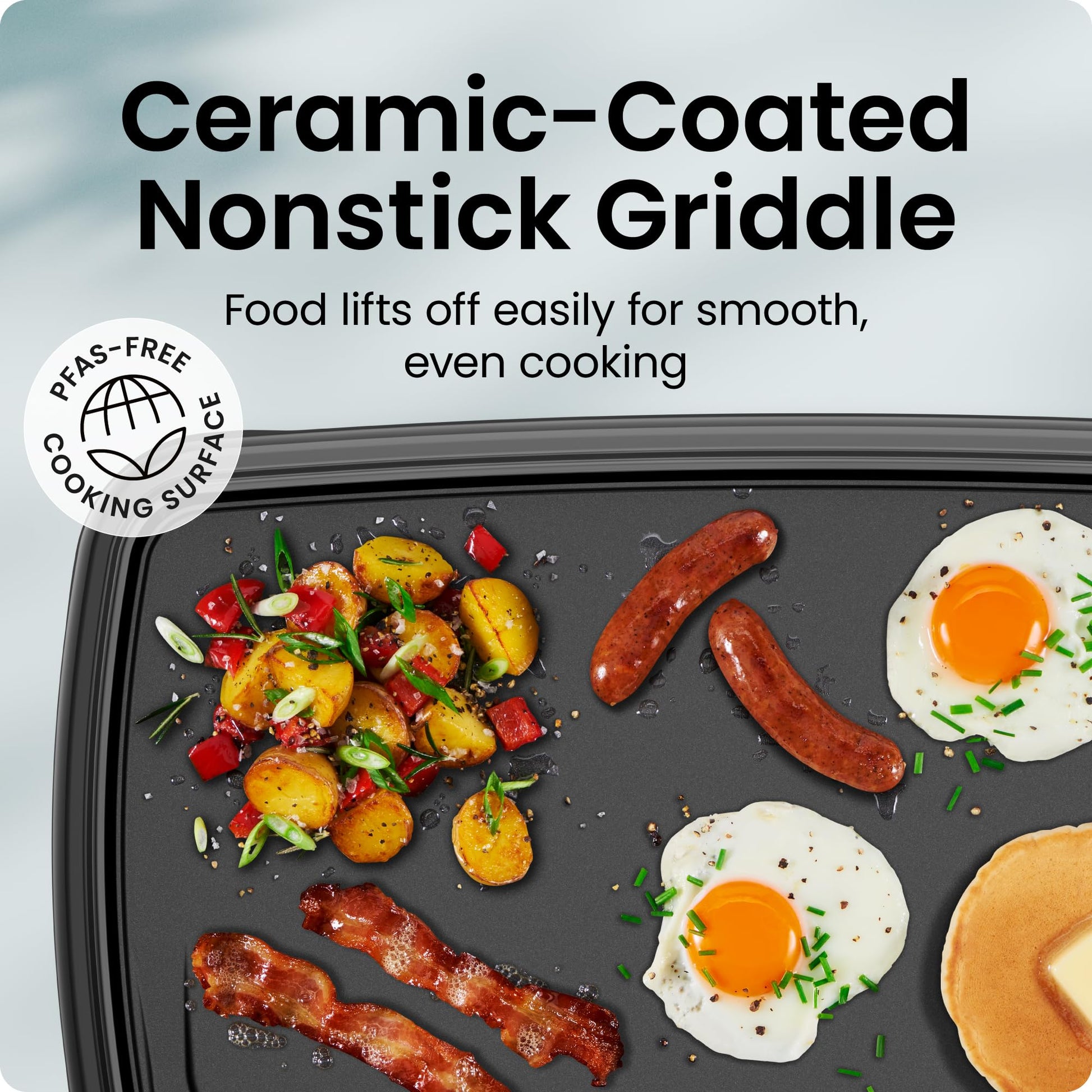 Chefman XL Electric Griddle with Removable Temperature Control, Immersible Flat Top Grill, Burger