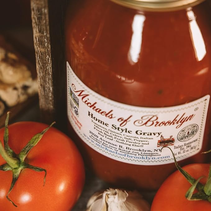 Michaels Of Brooklyn, Sauce, Tomato Basil, Pack of 6, Size 32 OZ, (GMO Free Low Sodium Vegan Wheat Free Yeast Free)