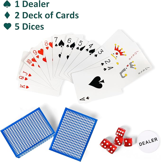 Poker Chip Set with Aluminum Case,Premium 11.5 Gram Casino Clay Chips Set for Texas Holdem,Blackjack,Gambling,Poker Games
