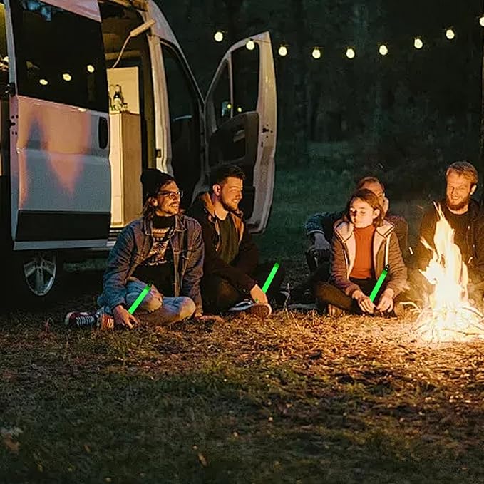 Industrial Grade Glow Sticks, 12Pcs Bright Emergency Light Sticks, 6" Temperature Resistant Glow with Hanging Hook 12 Hour+ for Camping, Bar, Concert, Party(Light Green)