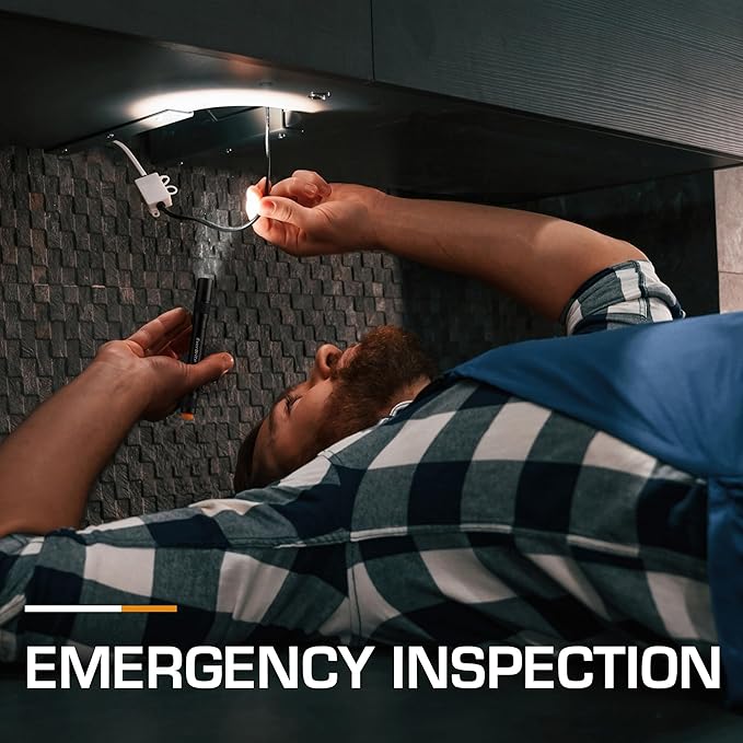 EverBrite Pen Light, 100LM Pocket Flashlights, Aluminum LED Pen Flashlights with Clip, 8 AAA Batteries Included, Pocket Flashlight for Camping, Emergency, Mechanic, Pack of 4, Black