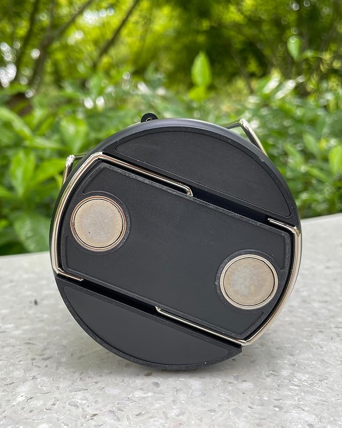 Lichamp Collapsible 2-Pack Camping Lanterns, 300LM COB Light & 150LM Flashlight with Red Strobe/SOS, Magnetic Base, Battery-Powered for Hiking, Power Outages and Emergency