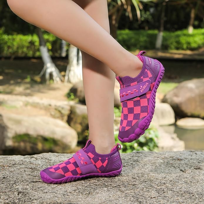 KUBUA Kids Hiking Water Shoes Boys Girls Barefoot Shoes Multifunctional Tennis Sneakers Toddler Little Big Kid