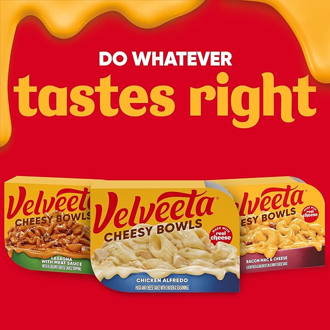 Velveeta Cheesy Bowls Singles Chicken Alfredo (9 ox Box)