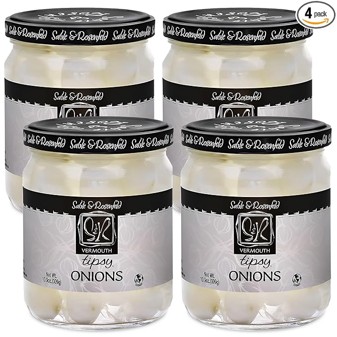 Sable and Rosenfeld Tipsy Onions 10.9 Ounce, (Pack of 4)