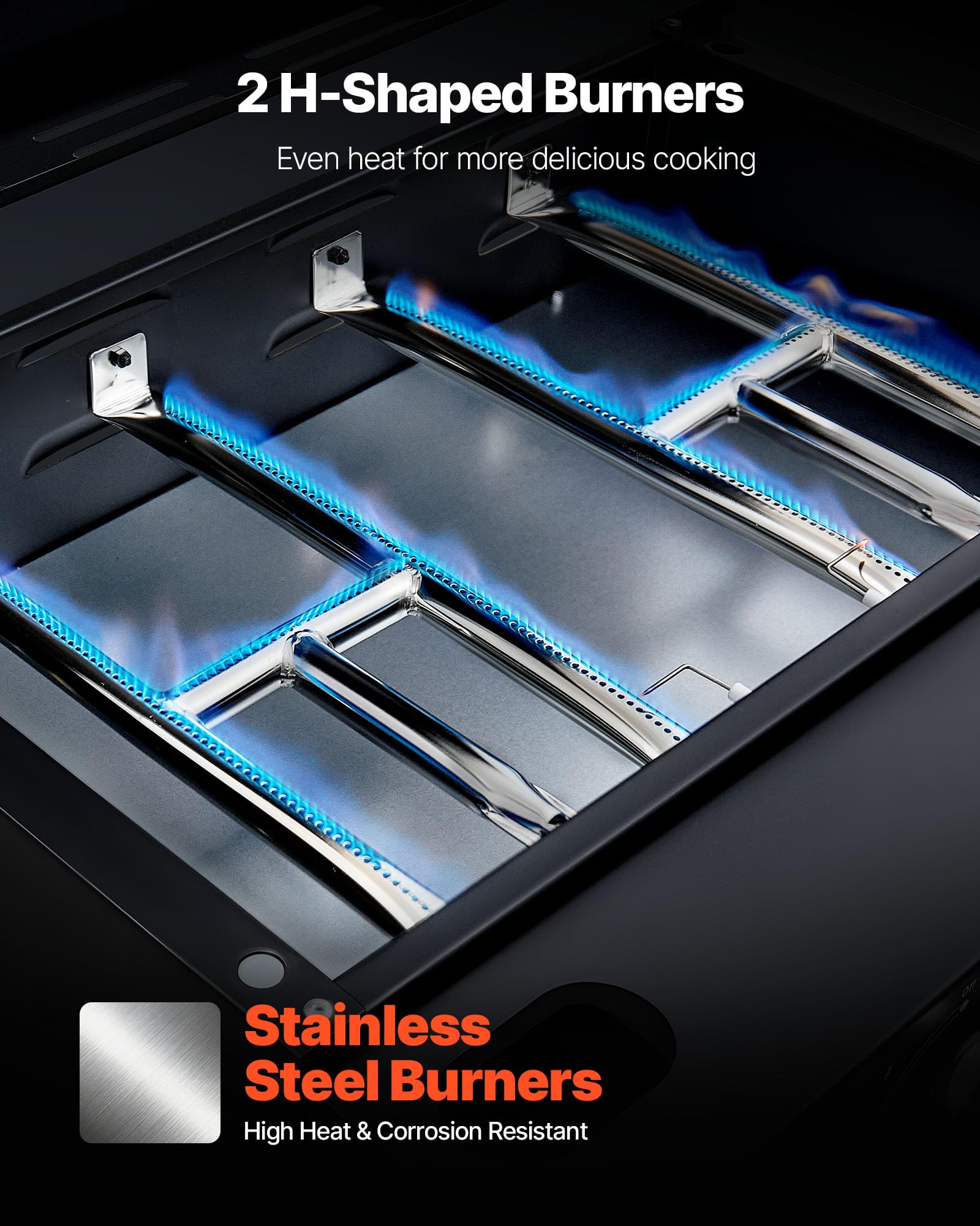 VEVOR Gas Griddle, 2 Burner Tabletop Griddle, 22 inch Portable Griddles Propane with Lid, Oil Drain