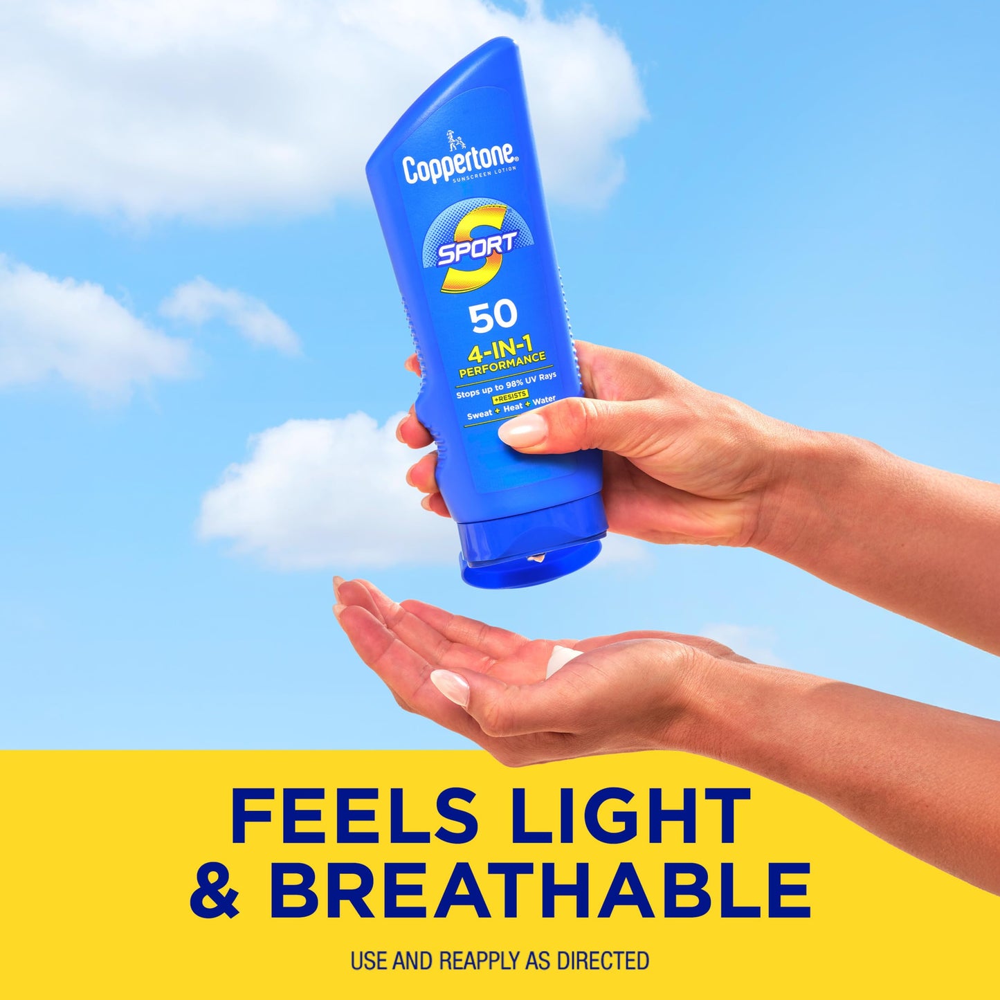 Coppertone SPORT Sunscreen Lotion SPF 50, Value Pack, 2 x 7 FL OZ