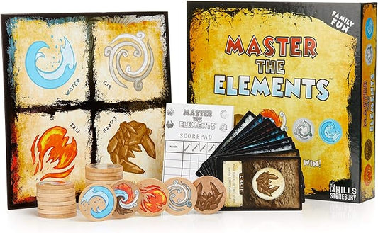Master The Elements Novelty Board Game of Strategy and Chance - Perfect Family Friendly Game for Adults, Teens & Kids Ages 8 Years and Older, 2 to 6 Players Compete to Outwit Their Opponents