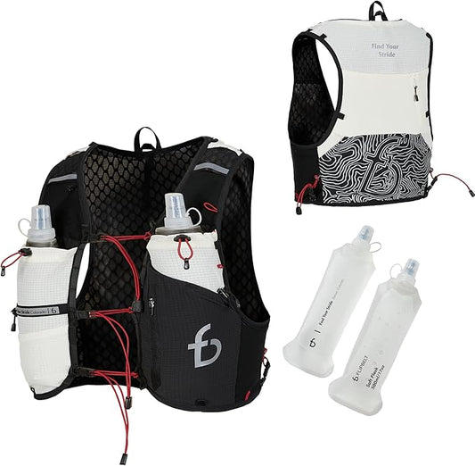 FlipBelt Tahoe Hydration Vest ??Ultralight Running Vest for Men & Women ??Includes Two 500ml Soft Flasks ??Trail, Marathon, and Long-Distance Race Pack