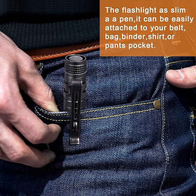 Honoson 10 Pieces Mini Pen Light Flashlight Small LED Pen Light Aluminum Pocket Flashlight with Clip for Inspection Camping Emergency Diary Lighting(3.5 Inches, 5.2 Inches)