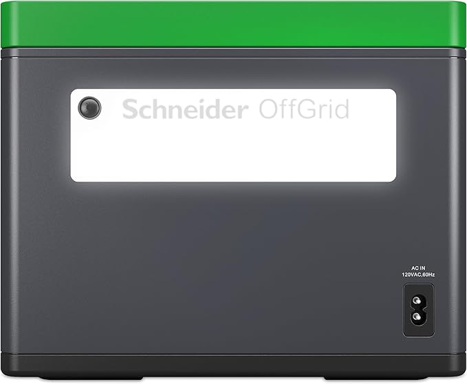Schneider OffGrid Portable Power Station 738W / 728Wh Portable Solar Generator for Camping or Home, PPS730, Wireless phone charger, solar generator options