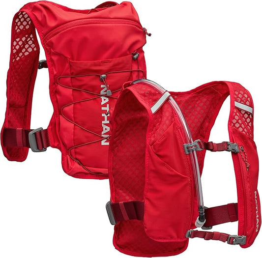 Nathan QuickStart 1.5L Hydration Pack Vest with Bladder or flasks, Storage Pockets, Breathable Moisture-Wicking Fabric, Adjustable Straps for Running, Hiking, Walking, Marathons, Obstacle Races