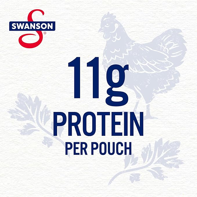 Swanson Lemon and Coarse Ground Pepper White Chunk Fully Cooked Chicken, Ready to Eat, Simple On-the-Go Meals, 2.6 oz Pouch (Pack of 5)