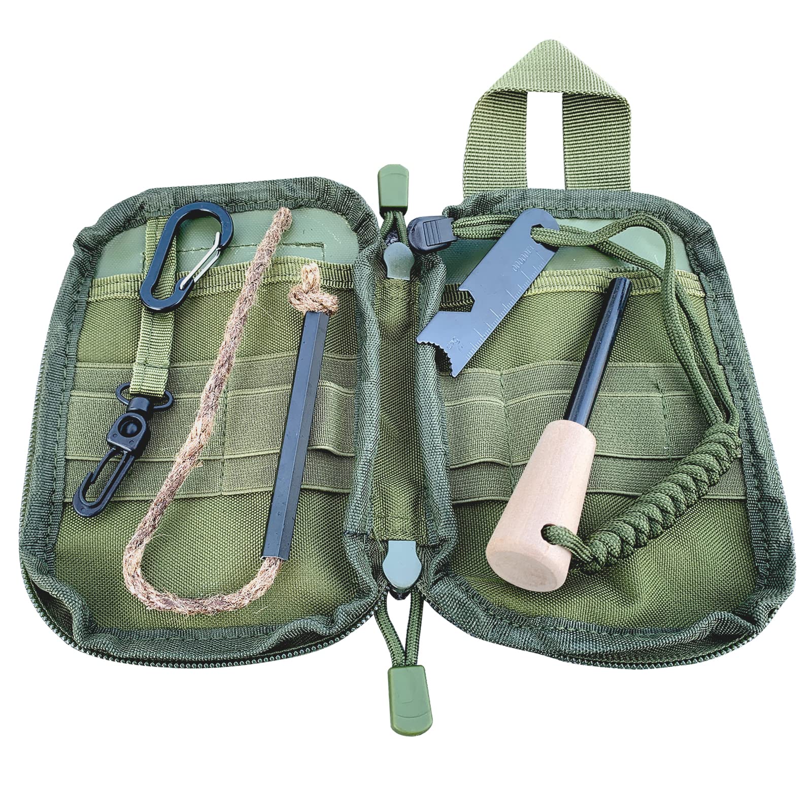 Fire Starter Survival Kit, Larger Ferro Rod with Striker Lanyard 3in Long Flint and Steel, 13.8in
