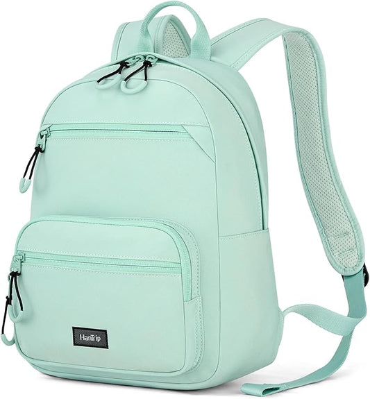 Carry On Travel Backpack For Men Women, 13 Inch Small Mini Work Bag Personal Item Backpacks, Camping Back Pack Lightweight Hiking Daypack For Office Nurse Commuter (Cyan)