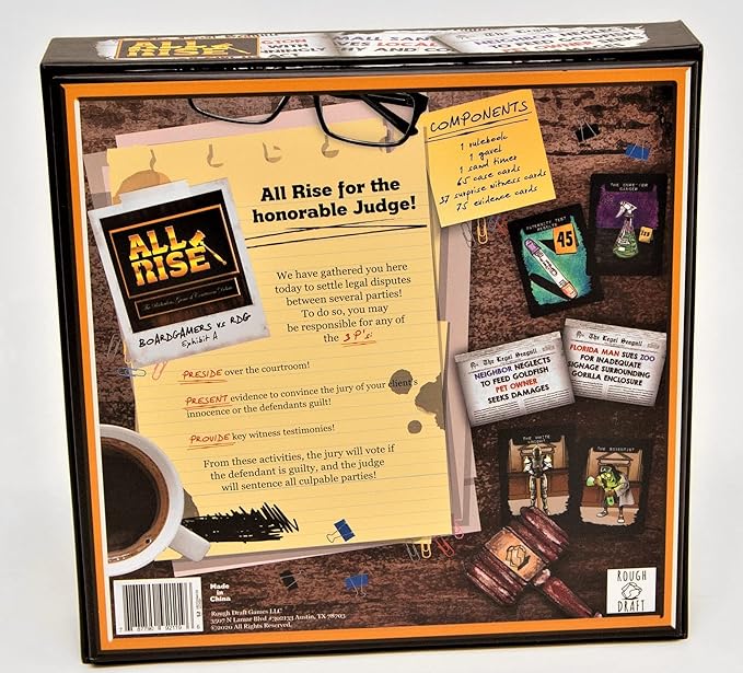 All Rise Board Game - The Ridiculous Game of Off-The-Cuff Storytelling and Courtroom Debate!