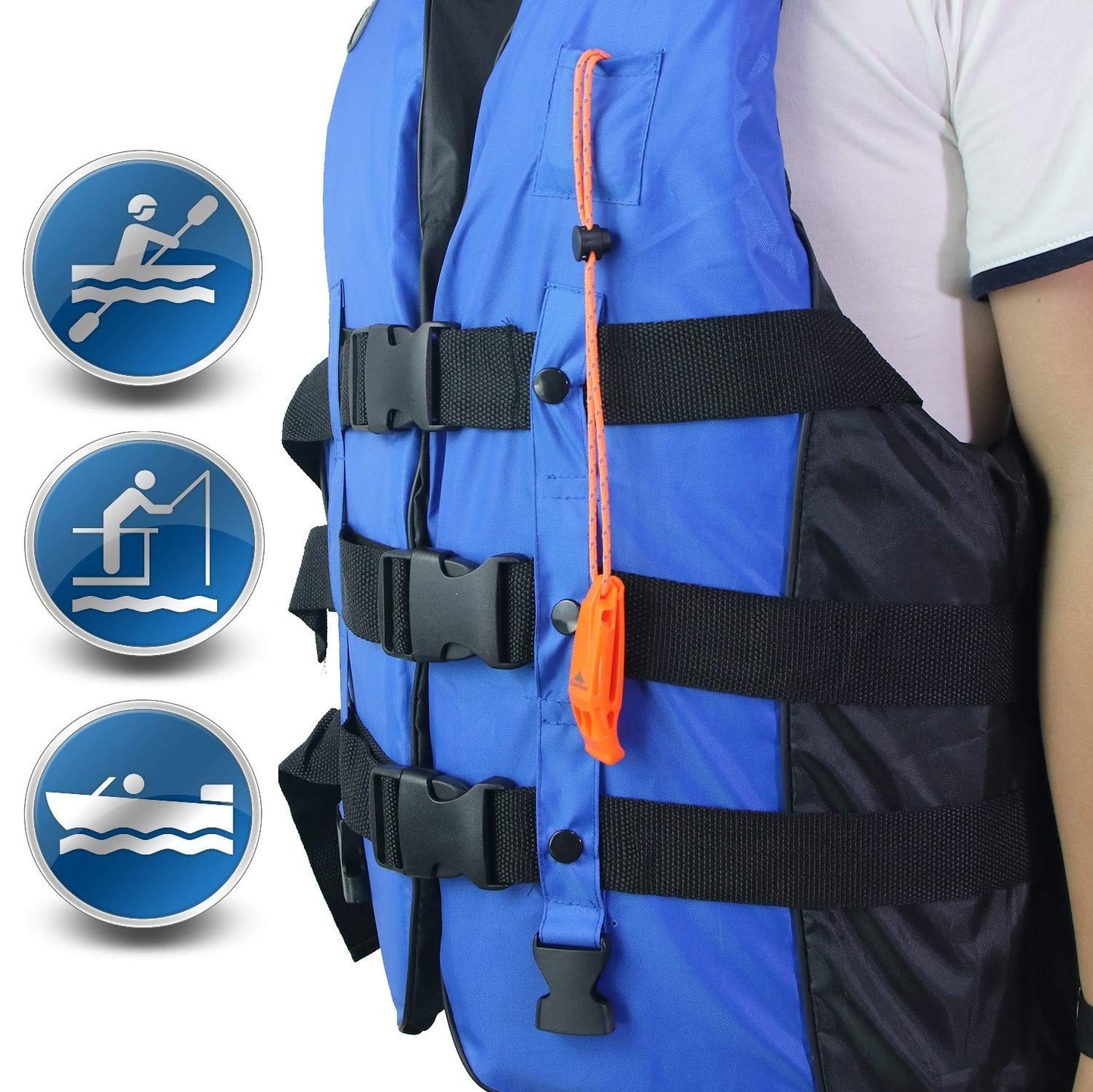 LuxoGear Emergency Whistles with Lanyard Safety Whistle Survival Shrill Loud Blast for Kayak Life