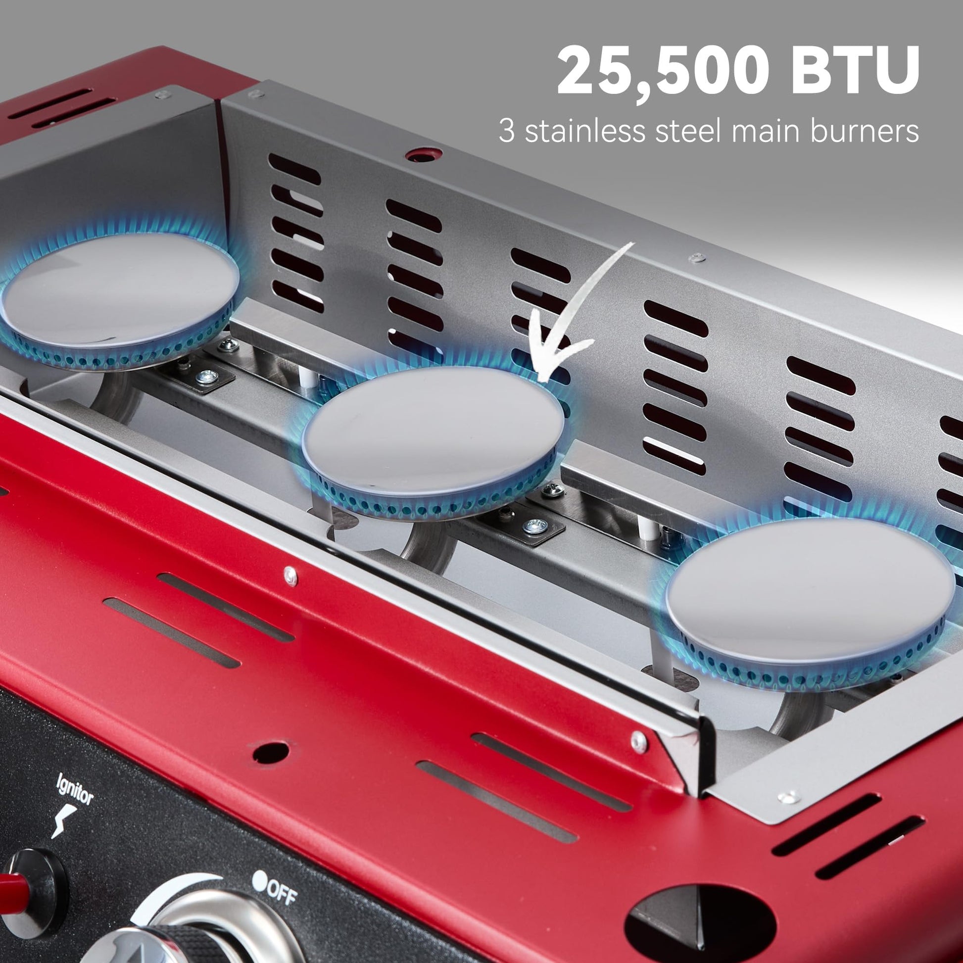 Royal Gourmet PD1301R 3-Burner Tabletop Propane Gas Griddle with Cover