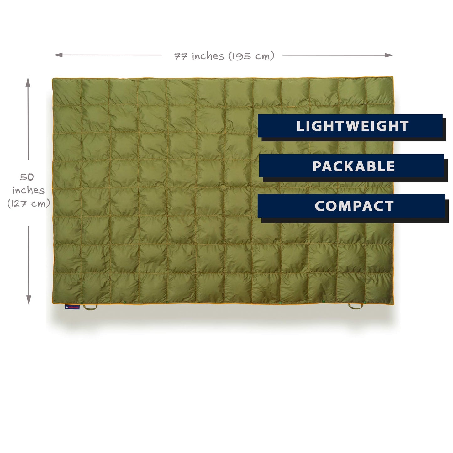 Get Out Gear Down Camping Blanket - Outdoor Lightweight Packable 650 Fill Power Down Blanket