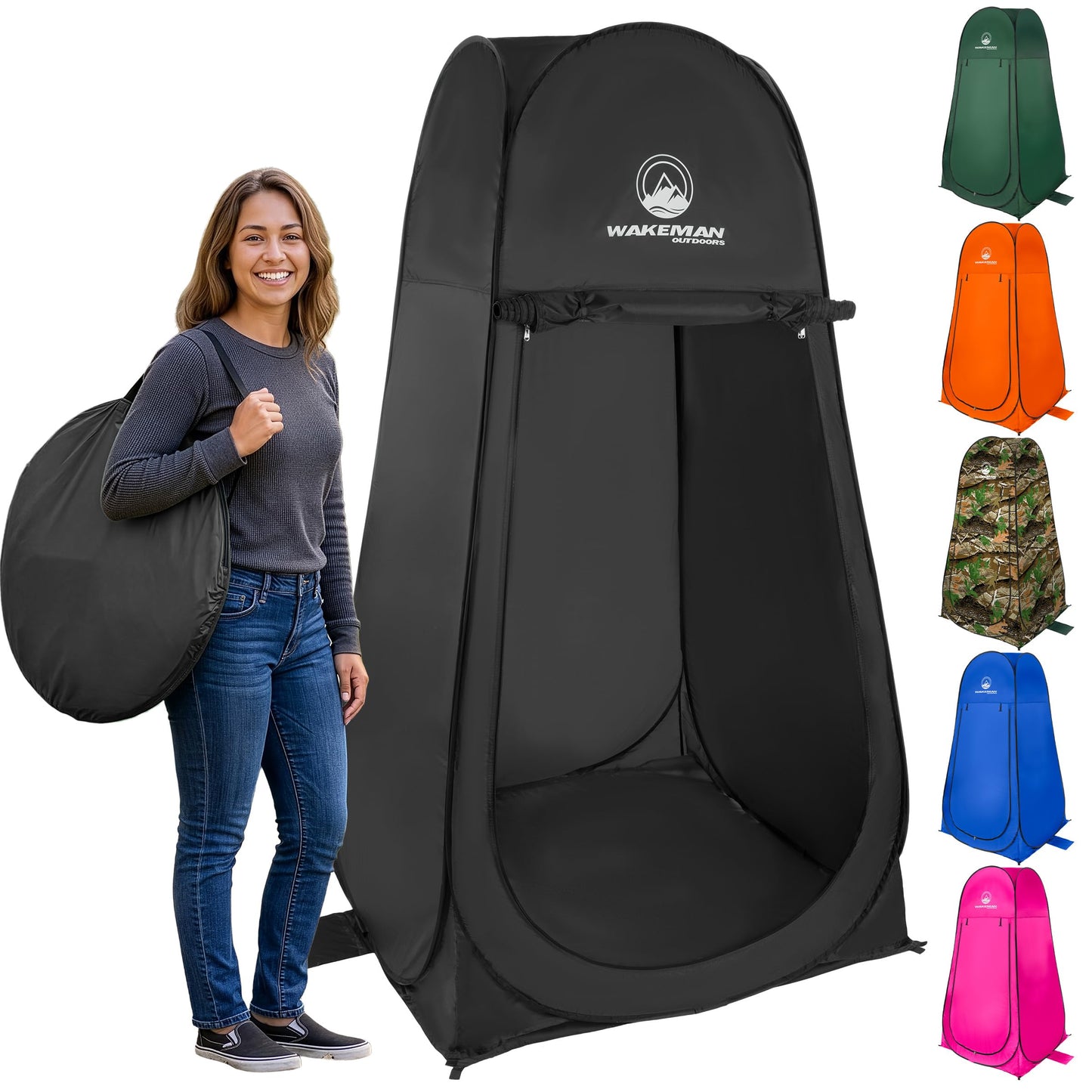 Pop Up Pod - Privacy Shower Tent, Dressing Room, or Portable Toilet Stall with Carry Bag for