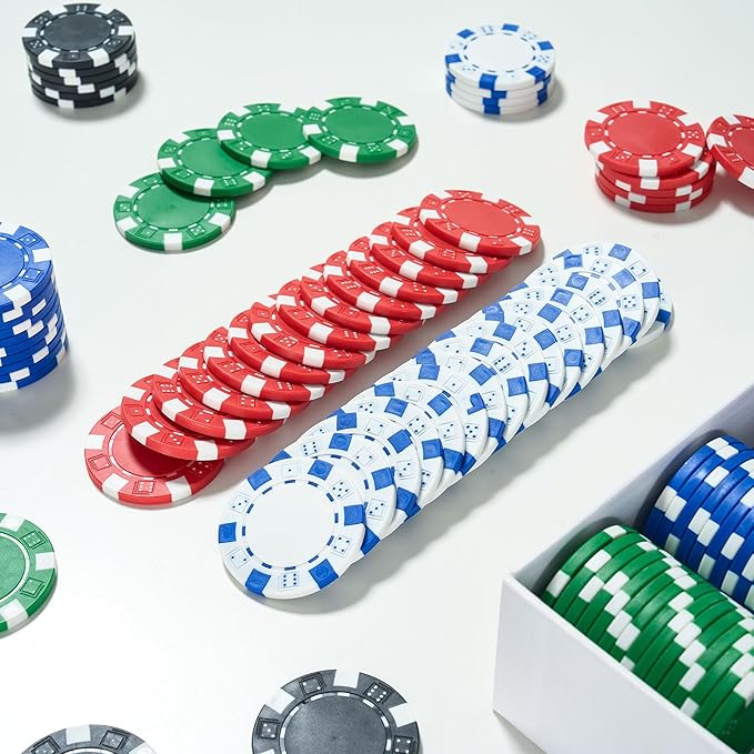 Boyzhood Poker Chips,Poker Set with Aluminum Travel Case,11.5 Gram Poker Chips Set for Texas Holdem Blackjack Gambling. (100Pcs)