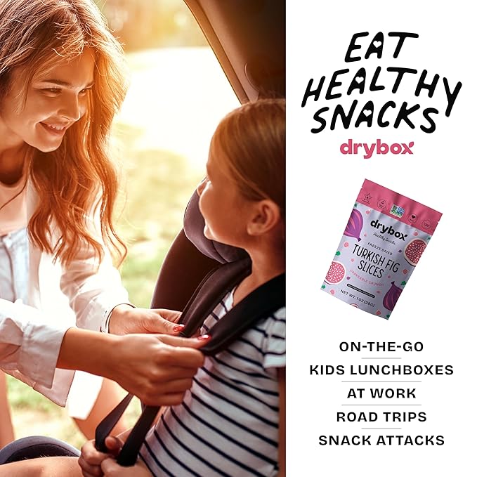 Drybox Freeze Dried Fig Slices | 100% Natural Fruit | Freeze Dried Fig Source | No Sugar & Additives | Healthy Snack & Topping for Beverages or Recipes | Non-GMO, Vegan, Gluten Free, 1 oz 1 pack