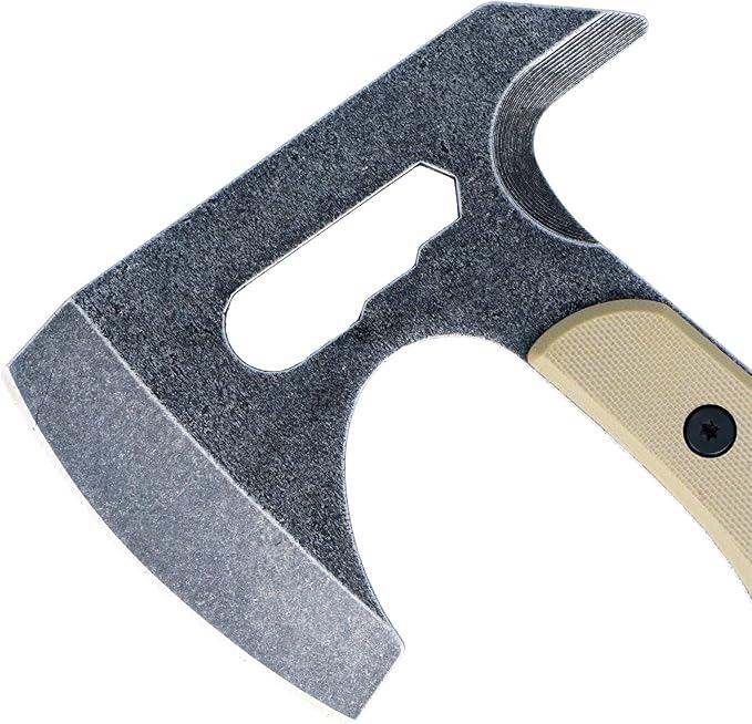 ASR Tactical Full Tang Hand Axe Multi-Functional Utility Hatchet, 10" - Gray