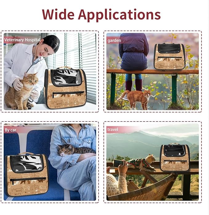 Dog Carrier Backpack for Small Pets - Cat & Dog Backpack for Hiking, Camping or Travel, Dogs Animals