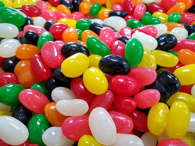 Jumbo Assorted Spiced Jelly Beans - 1 lb of Fresh Delicious Extra Large Licorice Sassafras Peppermint Clove Cinnamon Spearmint Jelly Beans