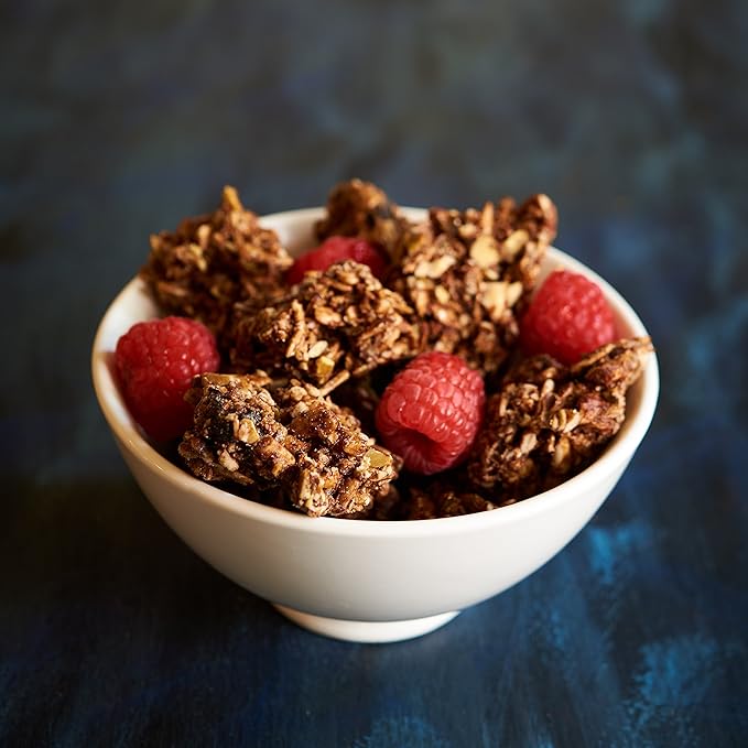 Lark Ellen Farm Grain Free Paleo Granola Bites Certified Organic Vegan Snacks and Cereal made from Sprouted and Activated Nuts and Seeds (Berrylicious, 8 Oz)