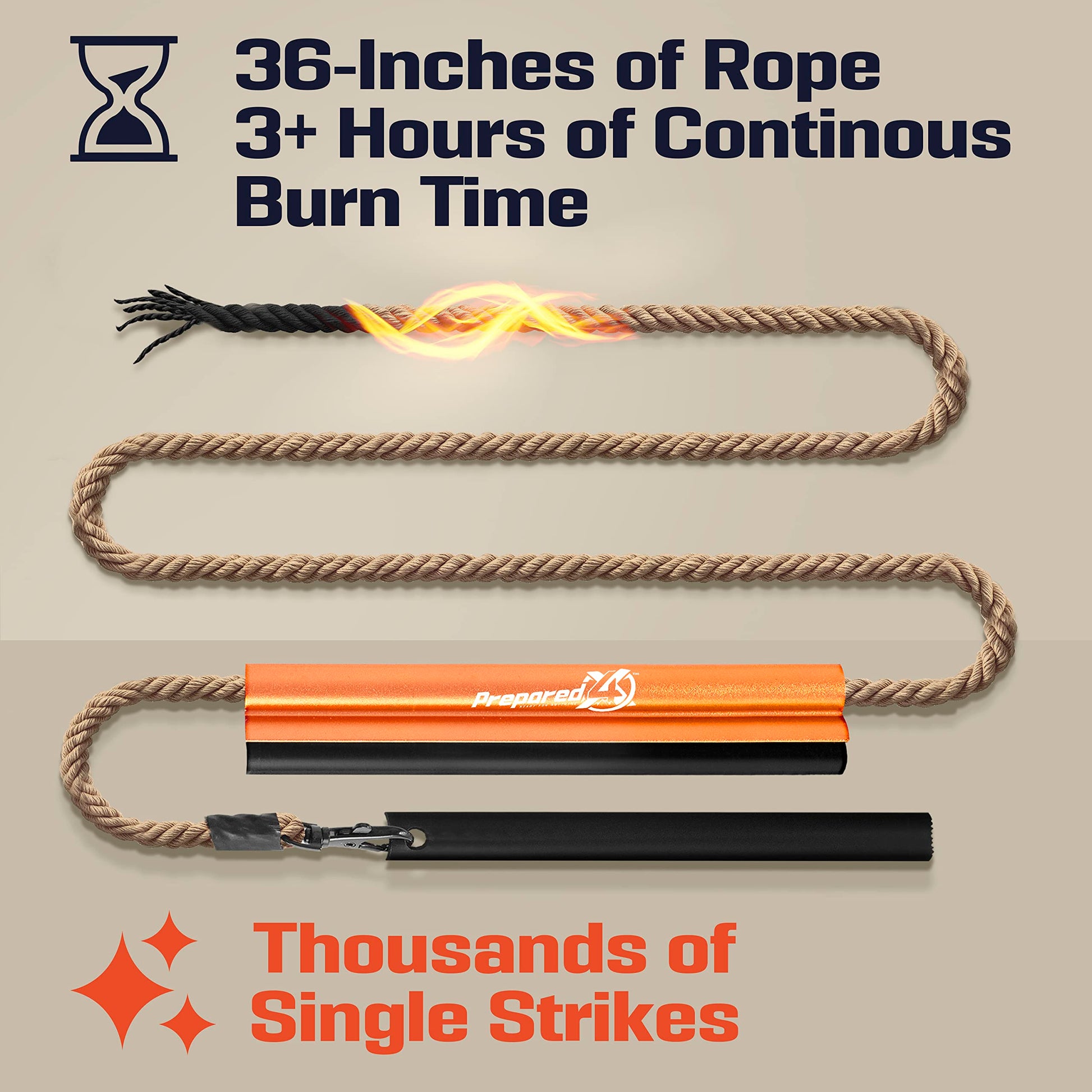Fire Starter Survival Tool - All-in-One Patented Flint and Steel Fire Striker Kit - Ferro Rod Fire