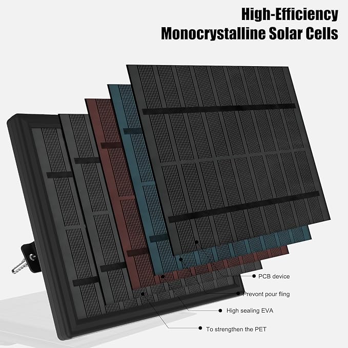 6V Solar Panel for Deer Feeders 4.5W High-Efficiency ??Solar Charger & Battery Maintainer with Bracket, Alligator Clips & DC Connectors for Trail Cameras Hunting Feeders & 6V Rechargeable Batteries