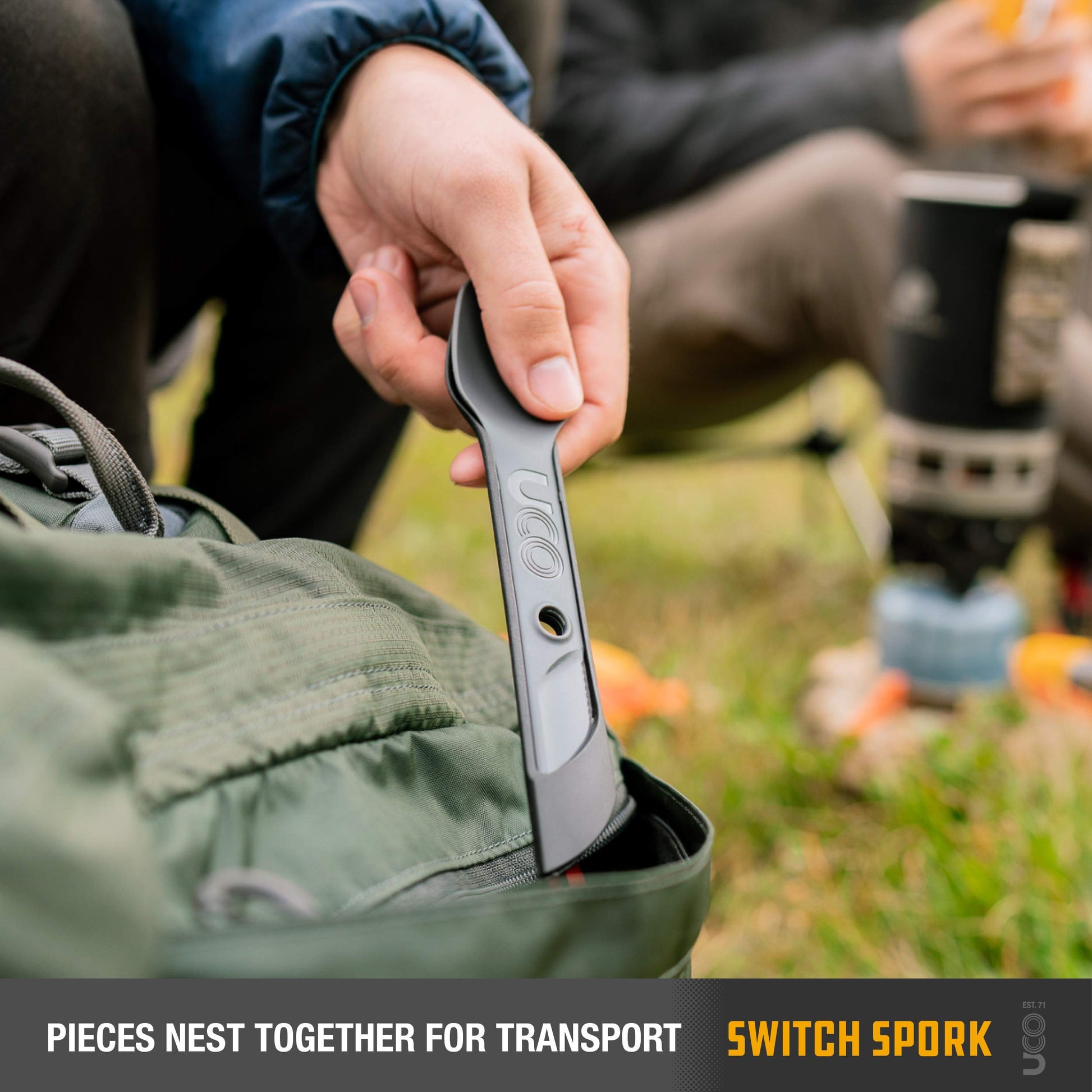 UCO 2-Piece Switch Spork Camping Spoon-Fork-Knife Utensil