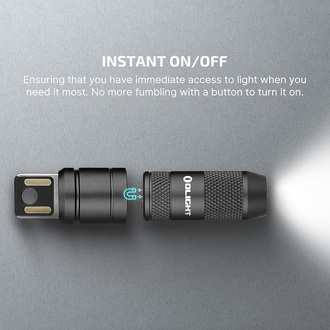 OLIGHT IMINI 2 EDC Rechargeable Keychain Flashlight 2 Pack, 50 Lumens Compact and Portable Mini LED Keyring Lights with Built-in Battery Ideal for Everyday Carry and Emergencies