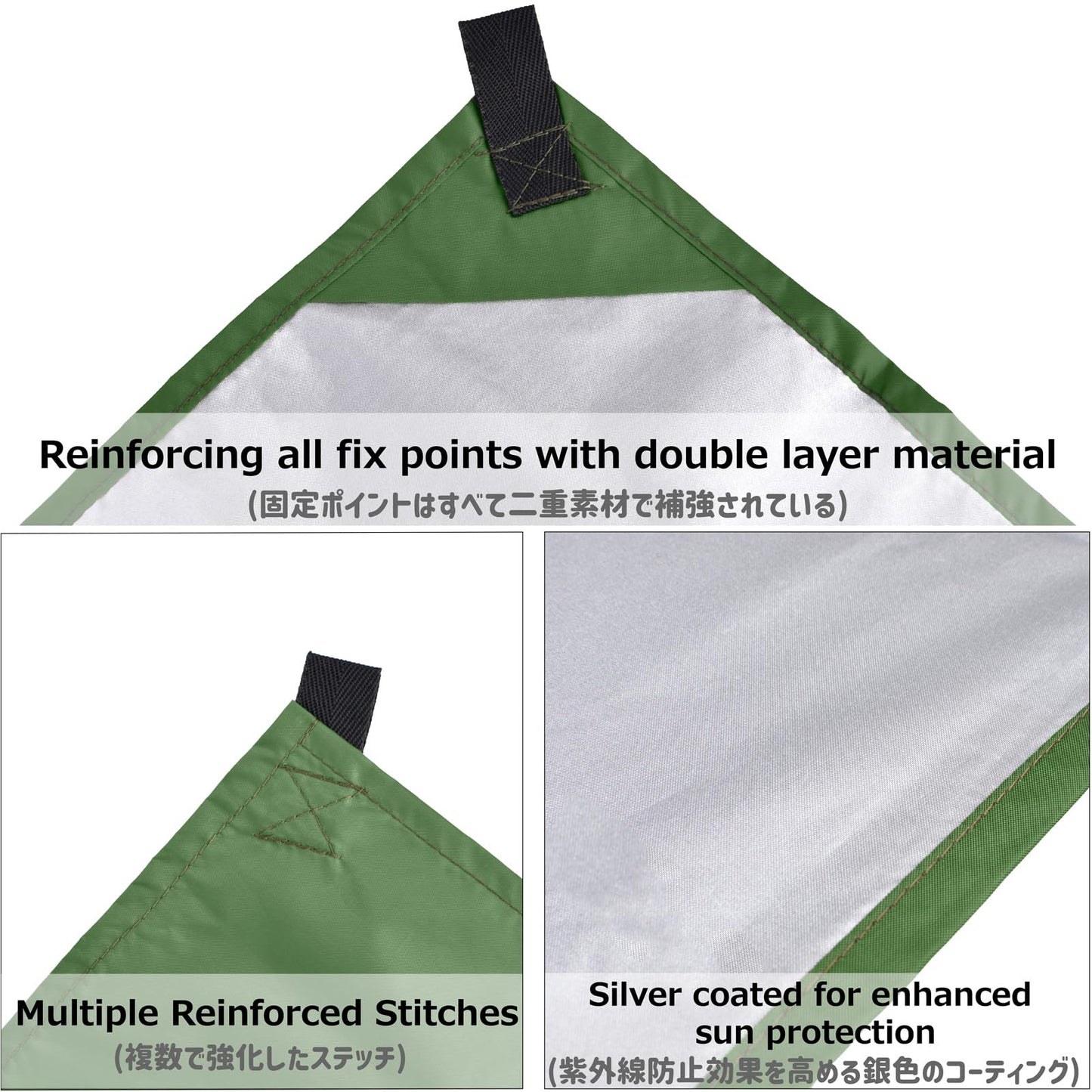 Azarxis Hammock Camping Tarp Rain Fly, Waterproof Tent Footprint Shelter Canopy Sunshade Cloth