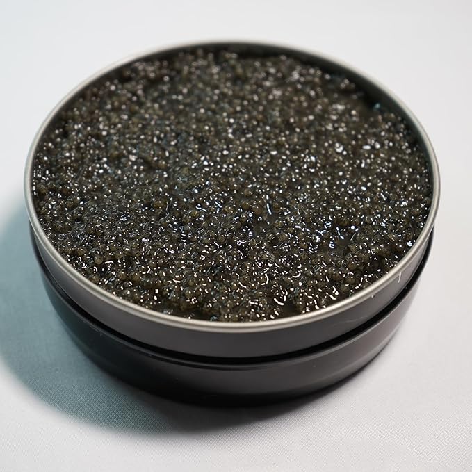 IMPERIAL OSETRA BLACK CAVIAR ??125g | Premium Sturgeon Roe | Gourmet Black Caviar, Sustainably Farmed