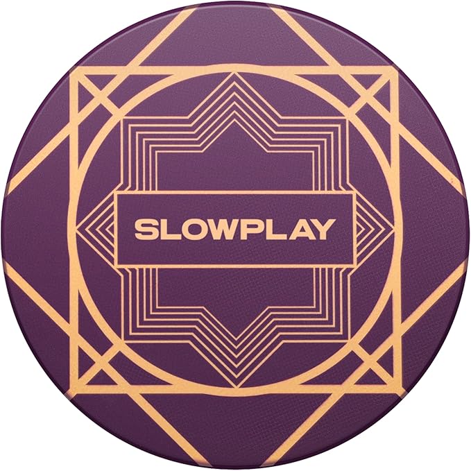 SLOWPLAY Nash Ceramic Poker Chips in Bulk, Casino Grade Ceramic 10-Gram Poker Chip for Texas Hold'em, 39mm Professional Chips Pack of 50 (Purple)