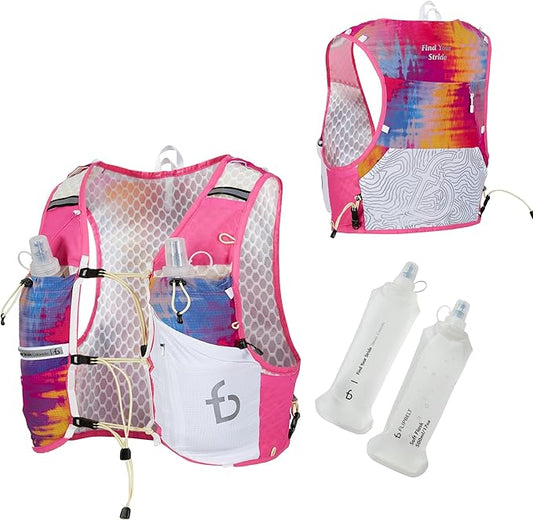 FlipBelt Tahoe Hydration Vest ??Ultralight Running Vest for Men & Women ??Includes Two 500ml Soft Flasks ??Trail, Marathon, and Long-Distance Race Pack