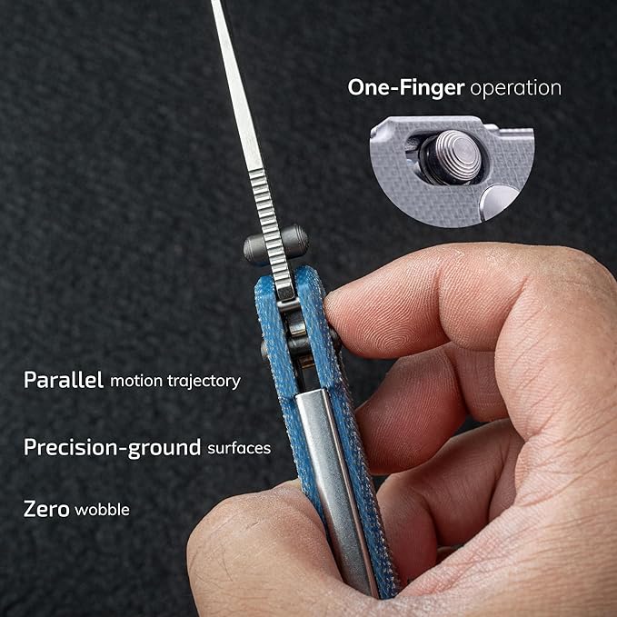 REALSTEEL VIS Pocket Knife, Folding Knife, Crossbar Lock, 2.72" Small 12C27 Steel Satin Plain Blade, Thumb Hole, G10 Handle, 1.94oz, Pocket Clip, Versatile Outdoor Indoor EDC Knife, Gifts for Men Women Camping Hiking Fishing Climbing (Gray G10/Satin)