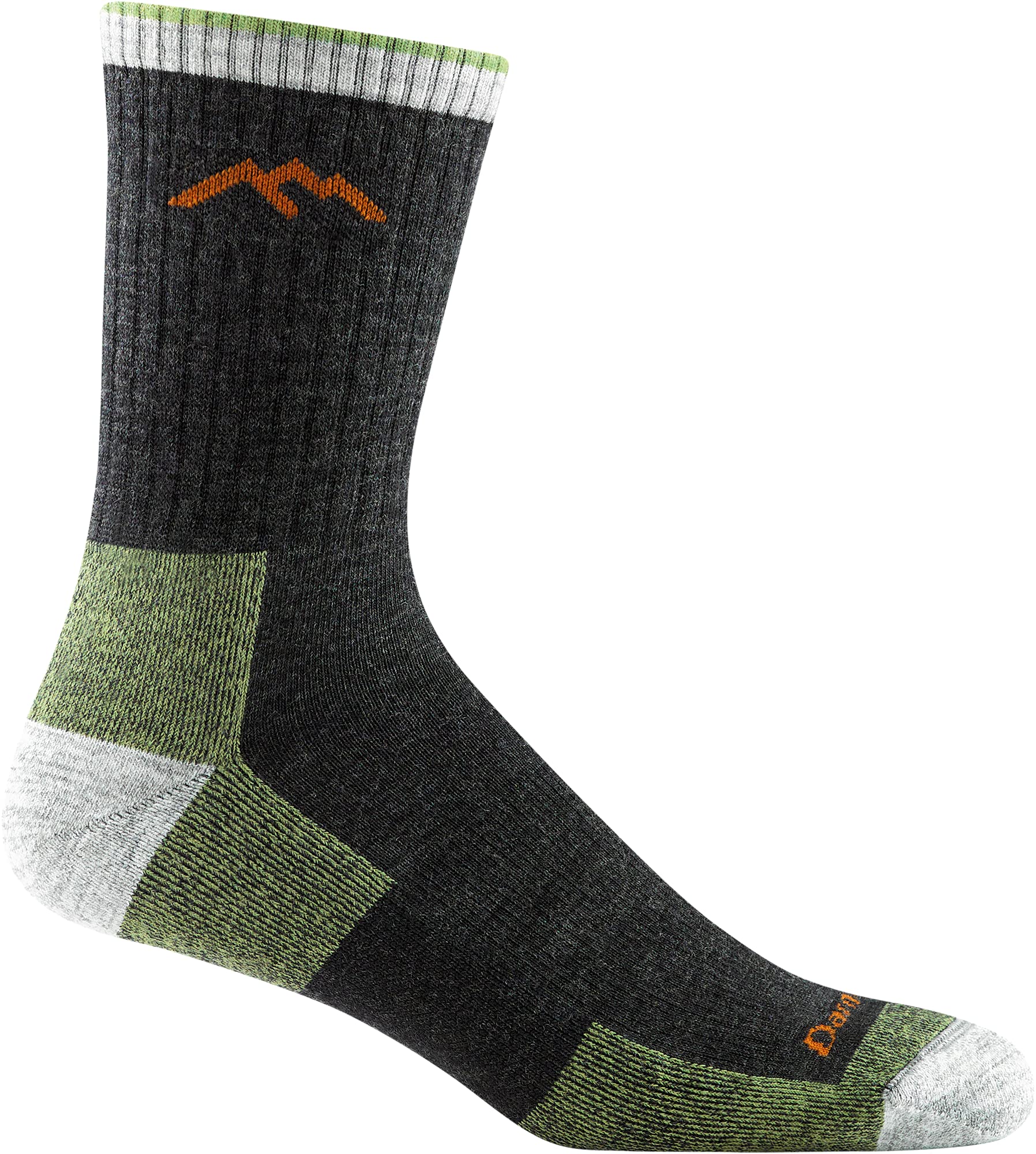 Darn Tough Men's Hiker Midweight Micro Crew Sock (Style 1466) - Lime, Large