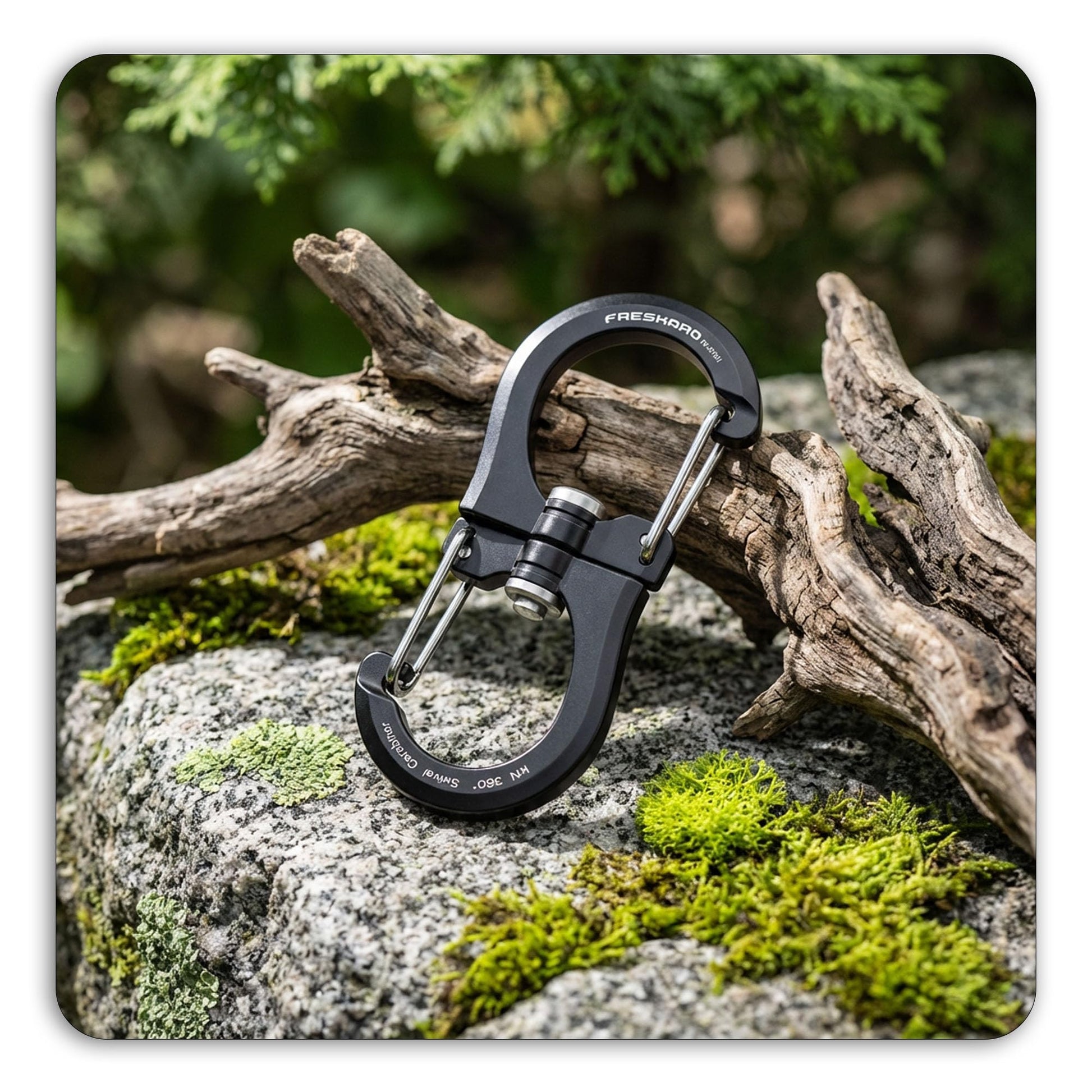 FresKaro 1kN Swivel Carabiner Clip, Heavy Duty Double-Ended Wire gate Carbineers, Small Non Locking